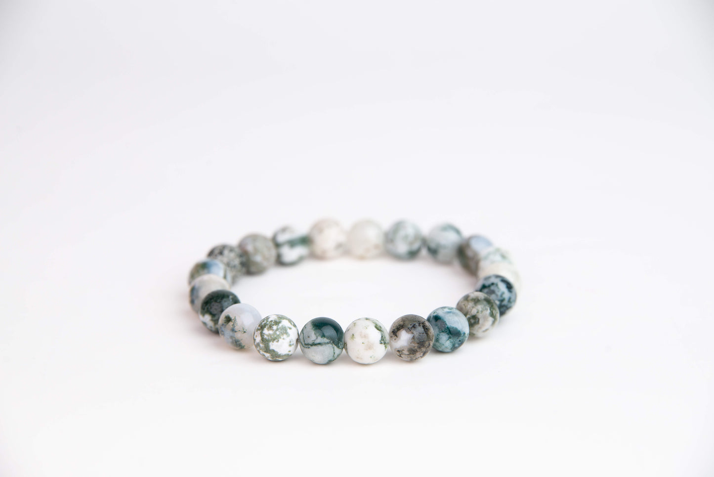 Achát Mechový - Náramek 10 mm