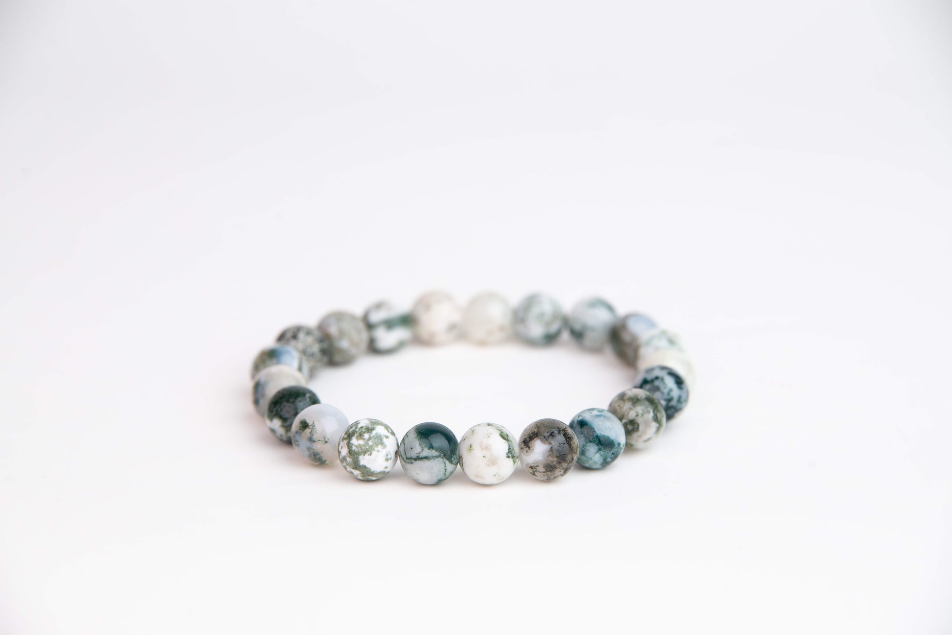 Achát Mechový - Náramek 10 mm