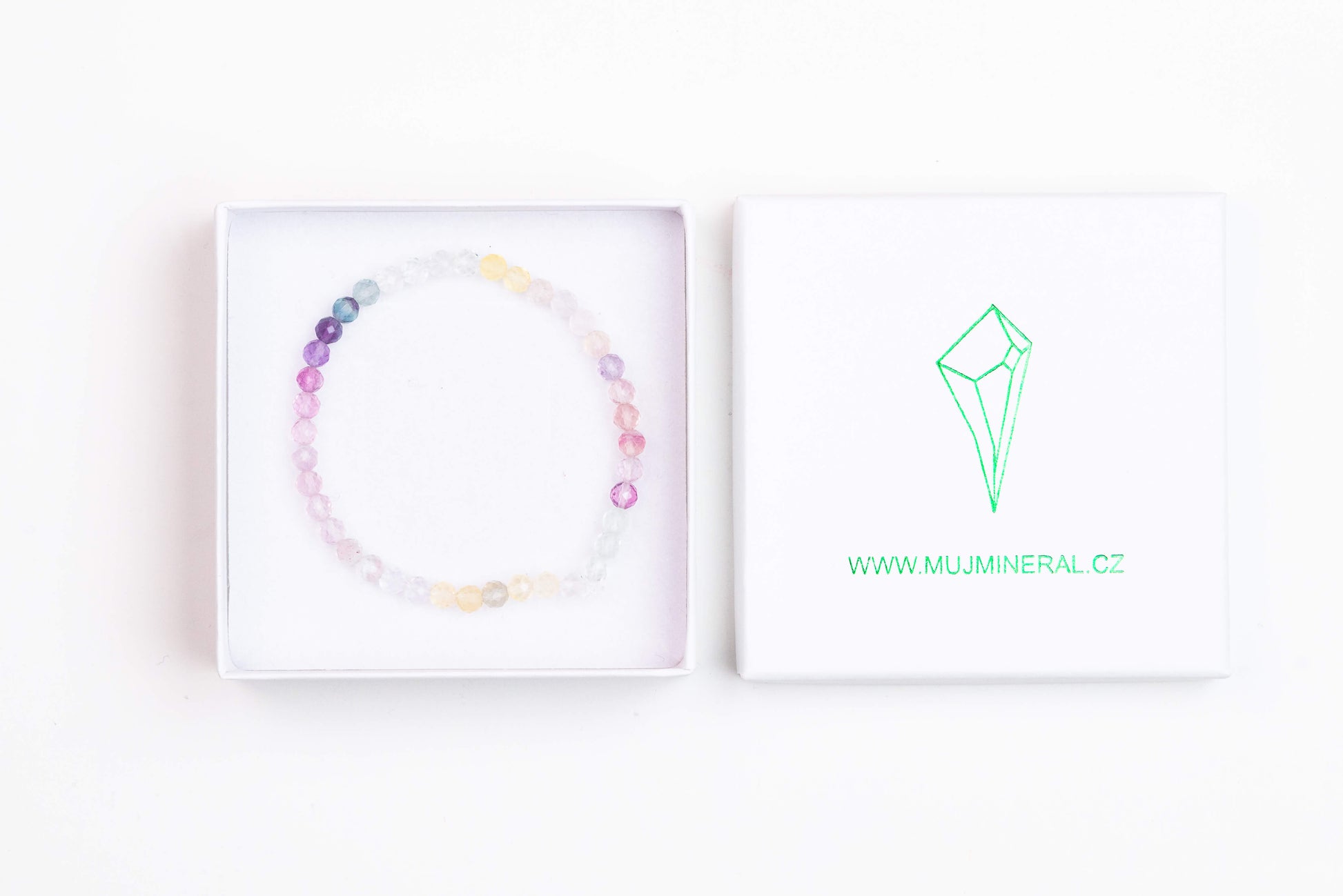 Fluorit - Náramek Fasetovaný 4 mm