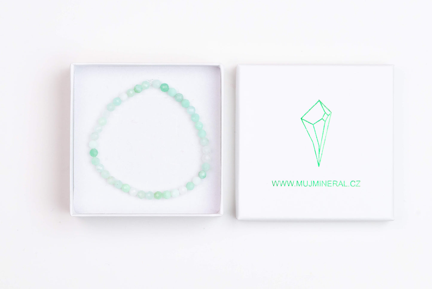 Chrysopras - Náramek Fasetovaný 4 mm
