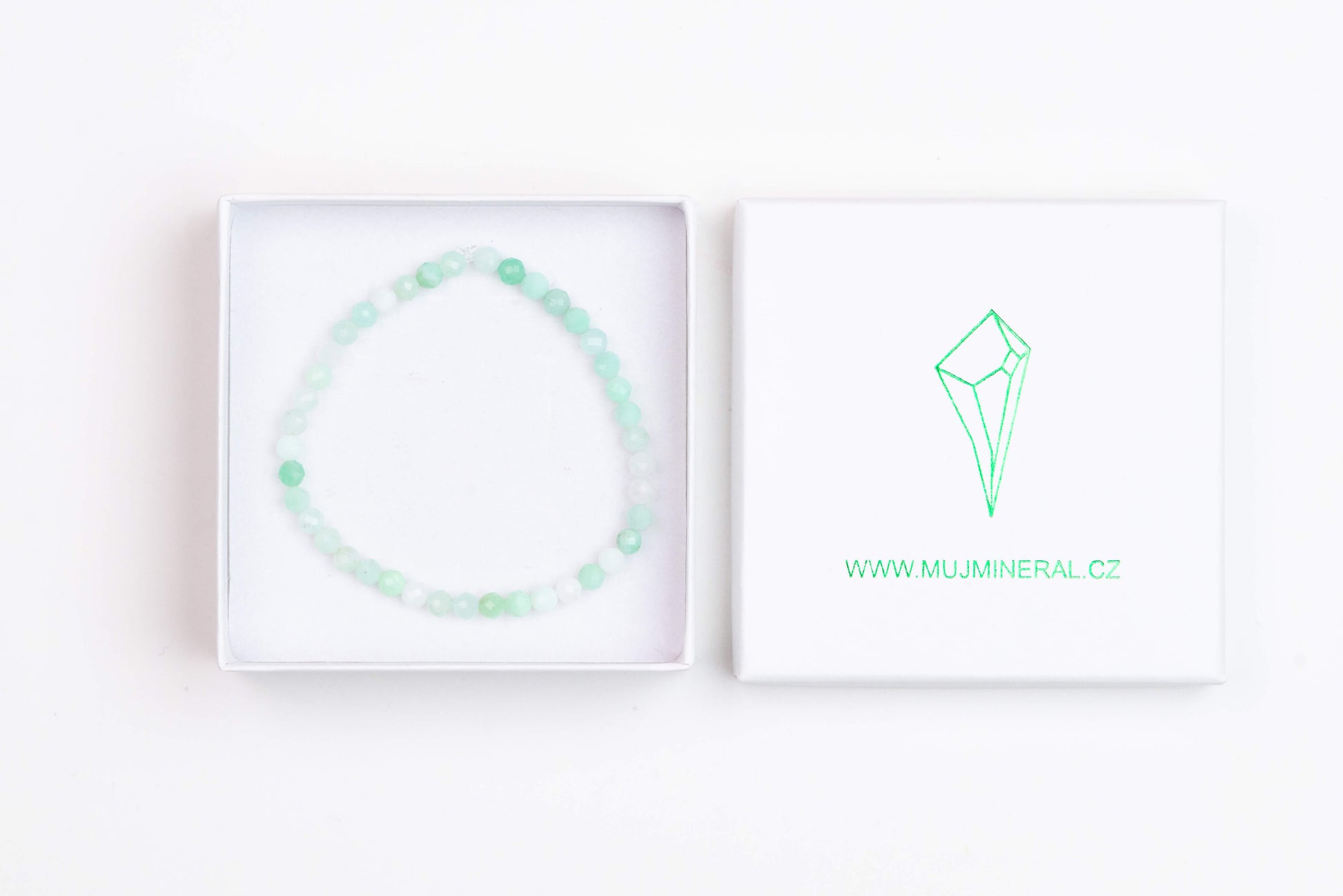 Chrysopras - Náramek Fasetovaný 4 mm