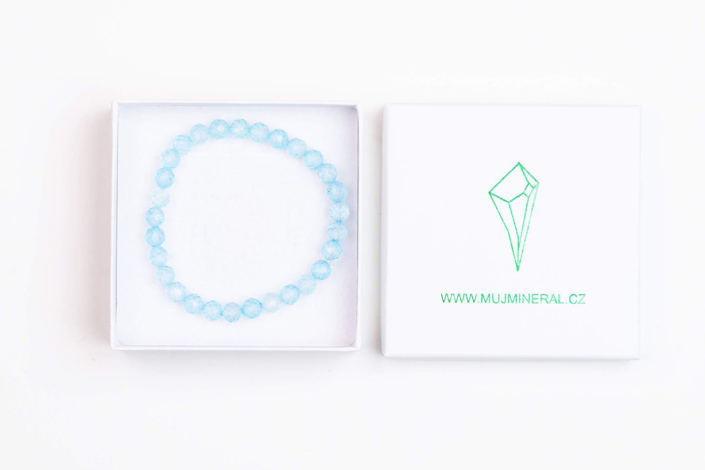 Topaz - Náramek Fasetovaný 8 mm