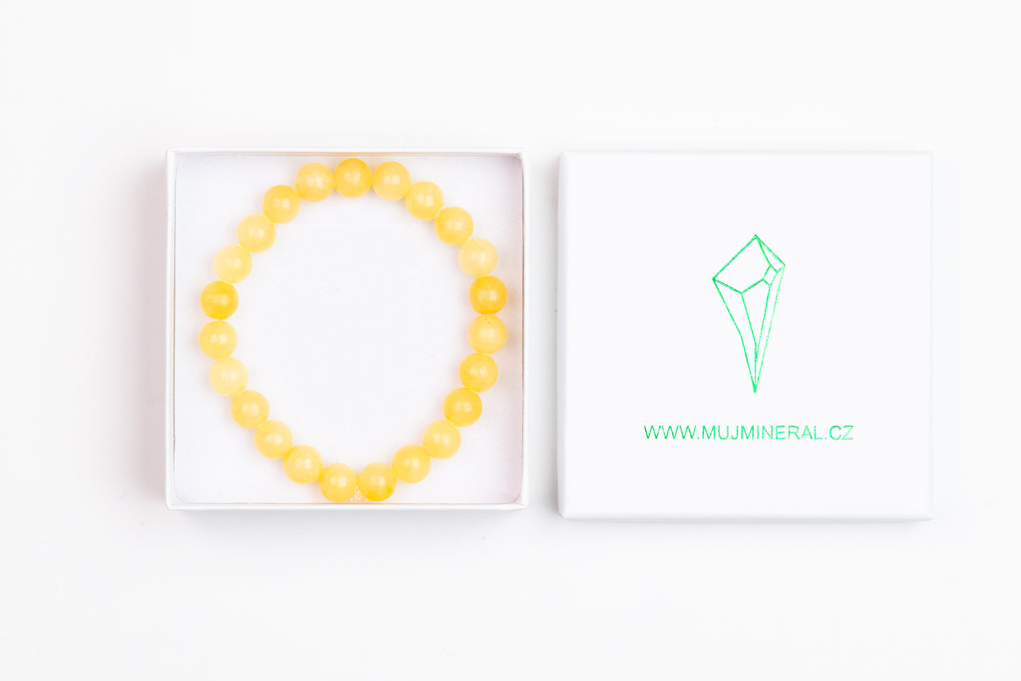 Jadeit Žlutý - Náramek 8 mm