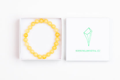Jadeit Žlutý - Náramek 8 mm