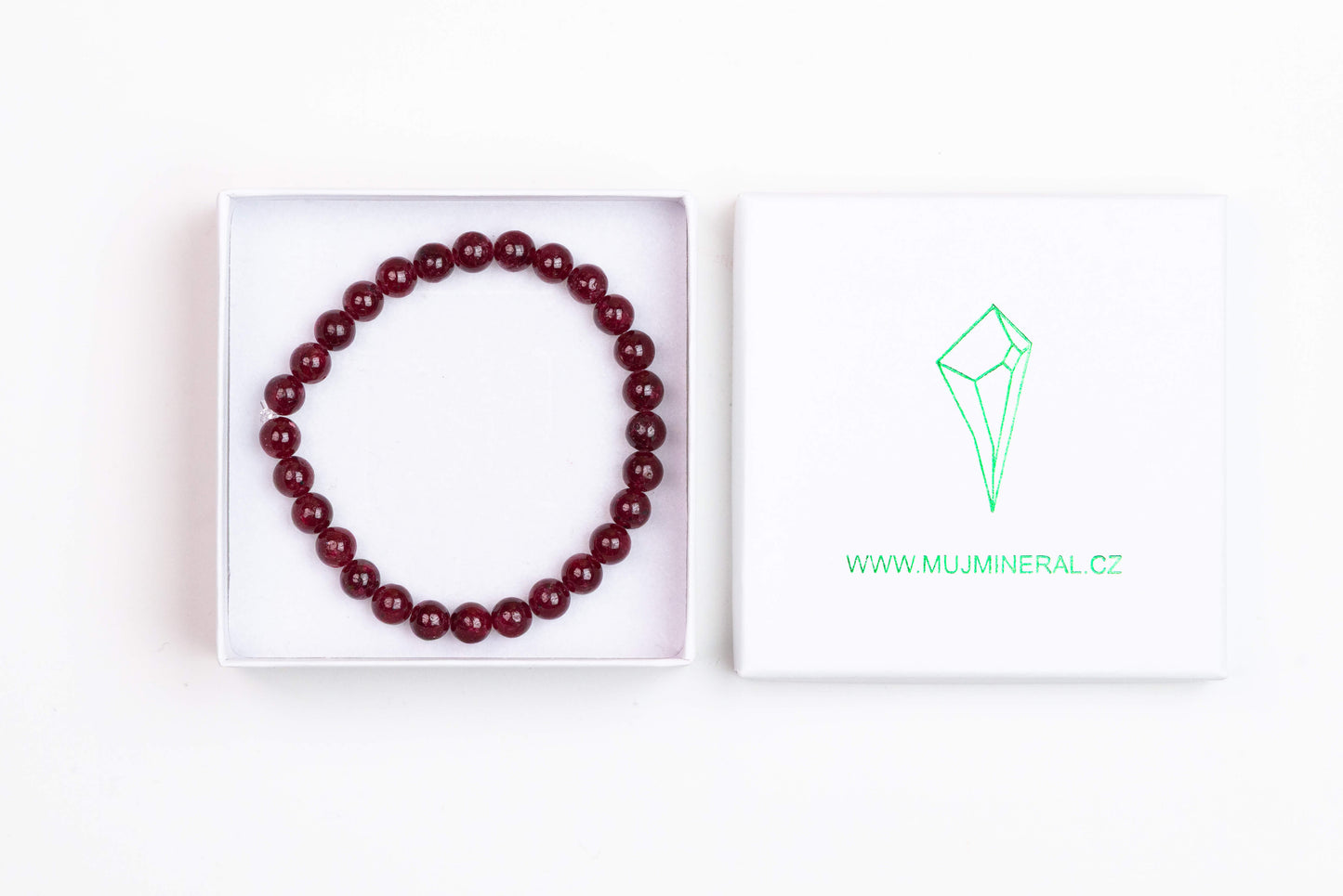 Rubín Top - Náramek 6 mm