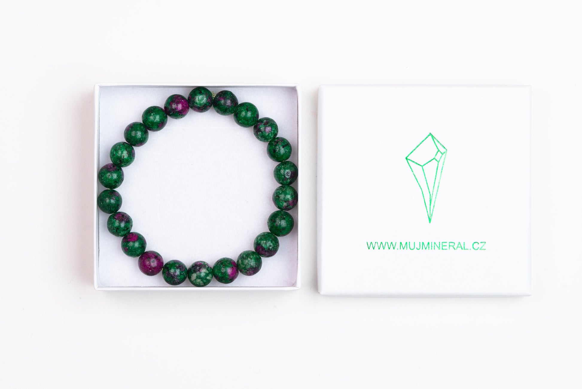 Rubín v Zoisitu - Náramek 10 mm